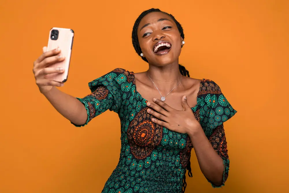 Woman taking a selfie